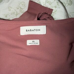 Babaton White Deep V-Neck Bodysuit